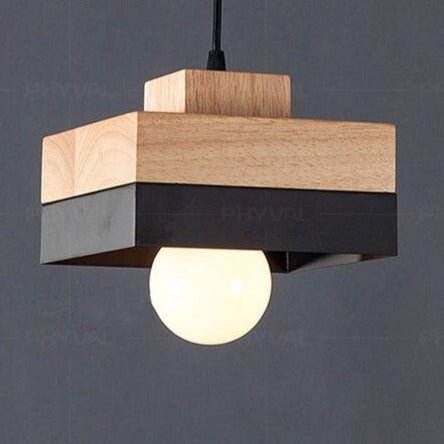 Wooden Nordic Pendant Lights For Home Lighting Modern Hanging Lamp Aluminum Lampshade LED Bulb Bedroom Kitchen Light Iron E27