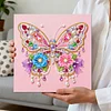 Flower Butterfly Art Diamond Painting Kit for Adults Home Decor 25x25cm With Frame