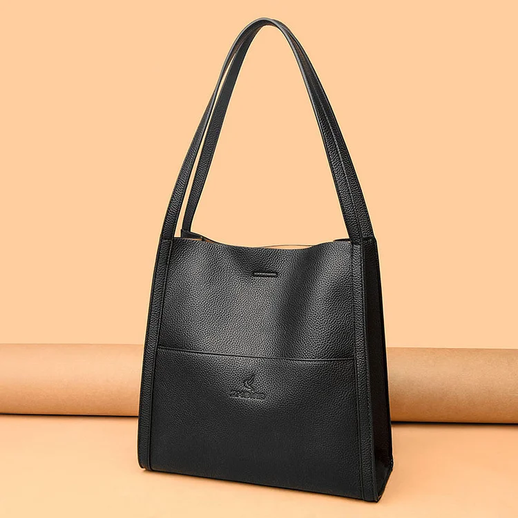 Simple hot sale leather tote