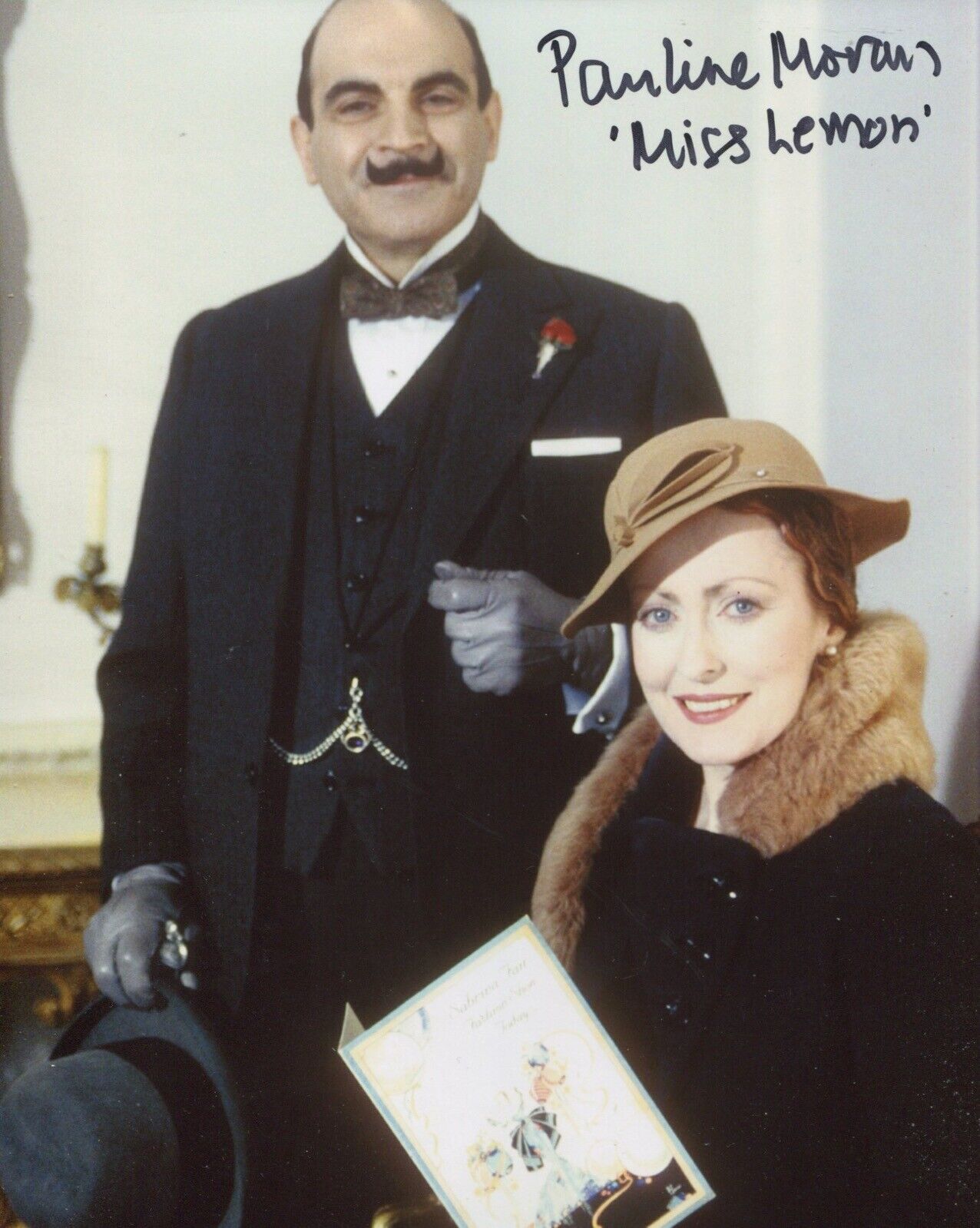 Actress Pauline Moran as Miss Lemon signed POIROT Photo Poster painting IMAGE No2 - UACC DEALER