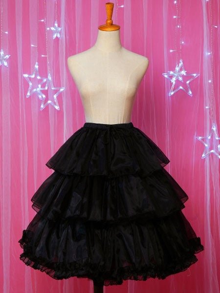 Classical Lolita Petticoat Skirt Ruffles Layered Chiffon  Girls Underskirt Novameme