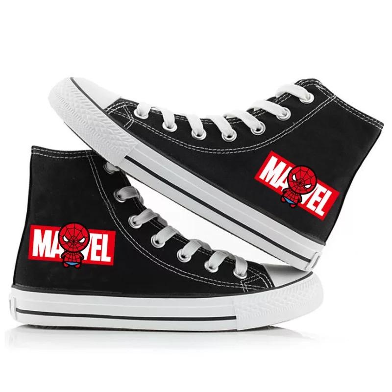 Mayoulove Marvel Avengers Spider Man Cute Superhero High Tops Casual Canvas Shoes Unisex Sneakers-Mayoulove