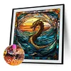 (40*40cm)Dragon - Round Partial AB Drill Diamond Painting