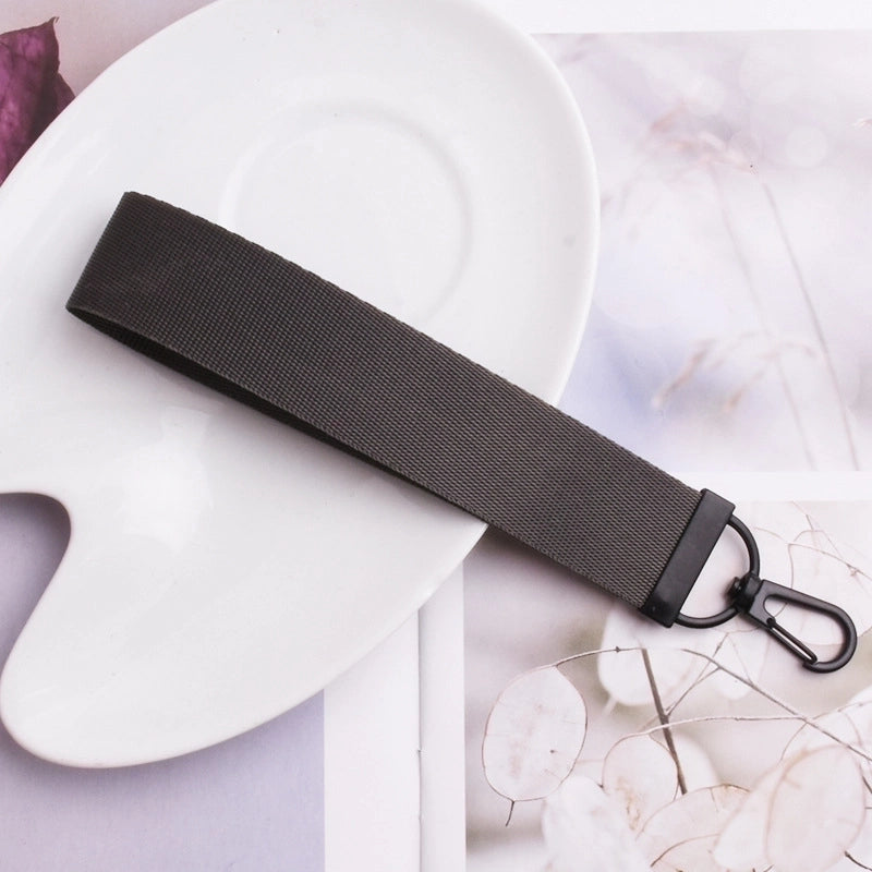 Minimalist Solid Color Nylon Unisex Bag Pendant Keychain