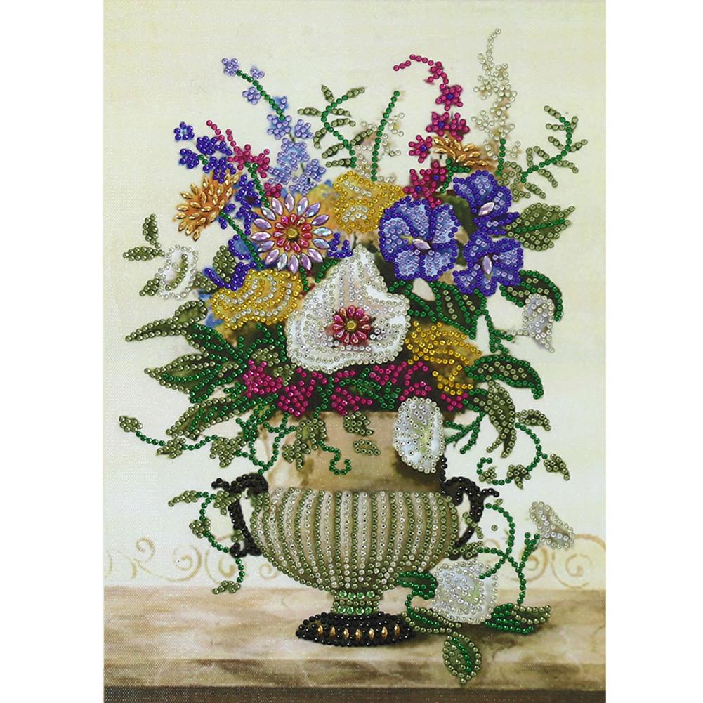 

30*40CM-Special Shaped Diamond Painting-Flower Vase, 501 Original