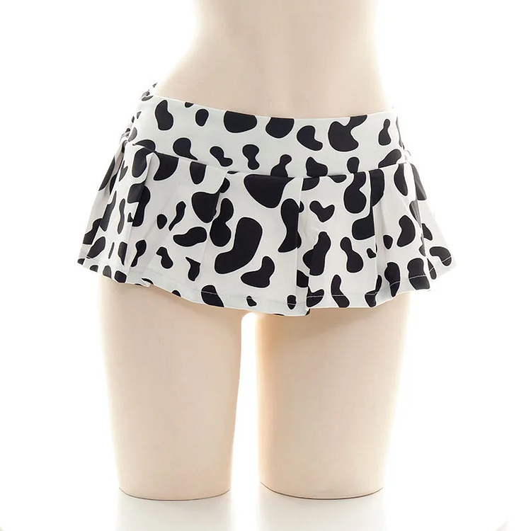 Cute Cows Print Miniskirt - Modakawa Modakawa