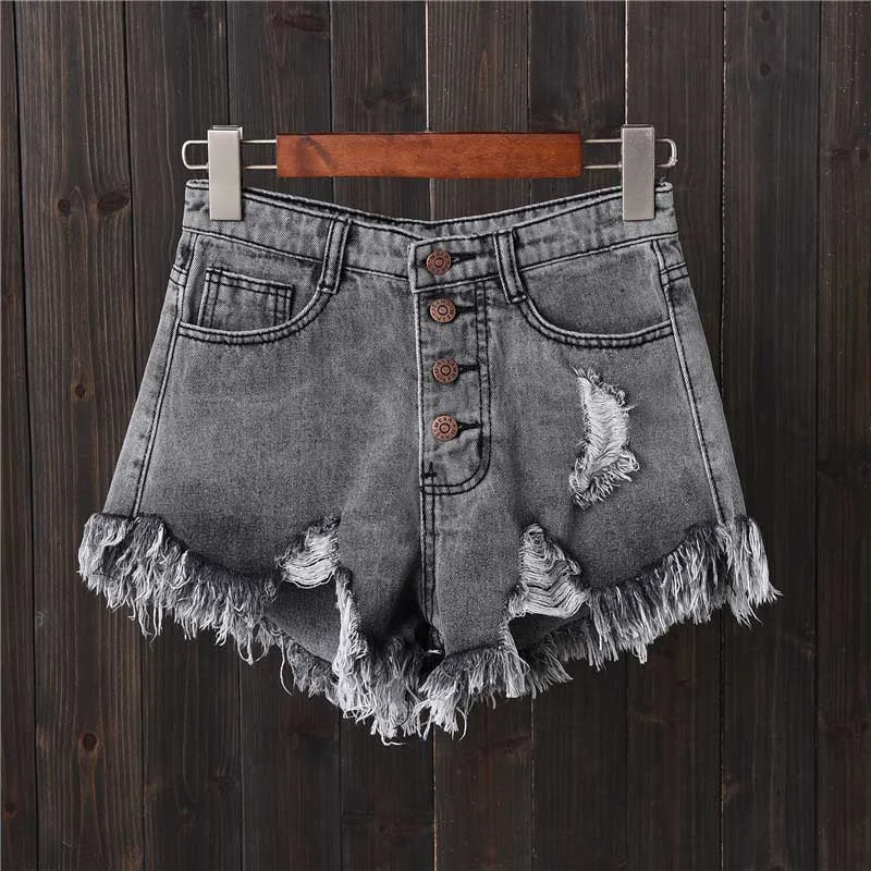 NEEDBO Shorts Jeans Summer Women Denim Shorts High Waist Casual Short Femme Plus Size 6XL Hole Sexy Ladies Hot Short Pants Mujer