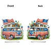 (US Only)Acrylic 2D Flat Print DIY Independence Day RV Diamond Art Tabletop Decorations