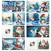 (US Local)8pcs Diamond Painting Greeting Cards Handmade Diamond Art Cards for Adults (E)