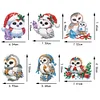 6Pcs Acrylique Noël Hibou-Bricolage Autocollant Aimant