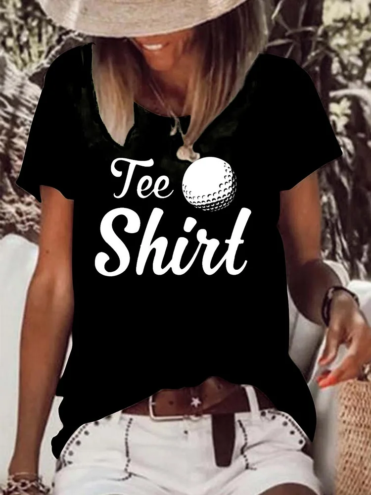 Green gift ideas for golfing Raw Hem Tee-Annaletters