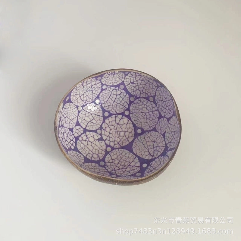 Pastoral Solid Color Coconut Shell Charcoal Shell Tableware 1 Piece