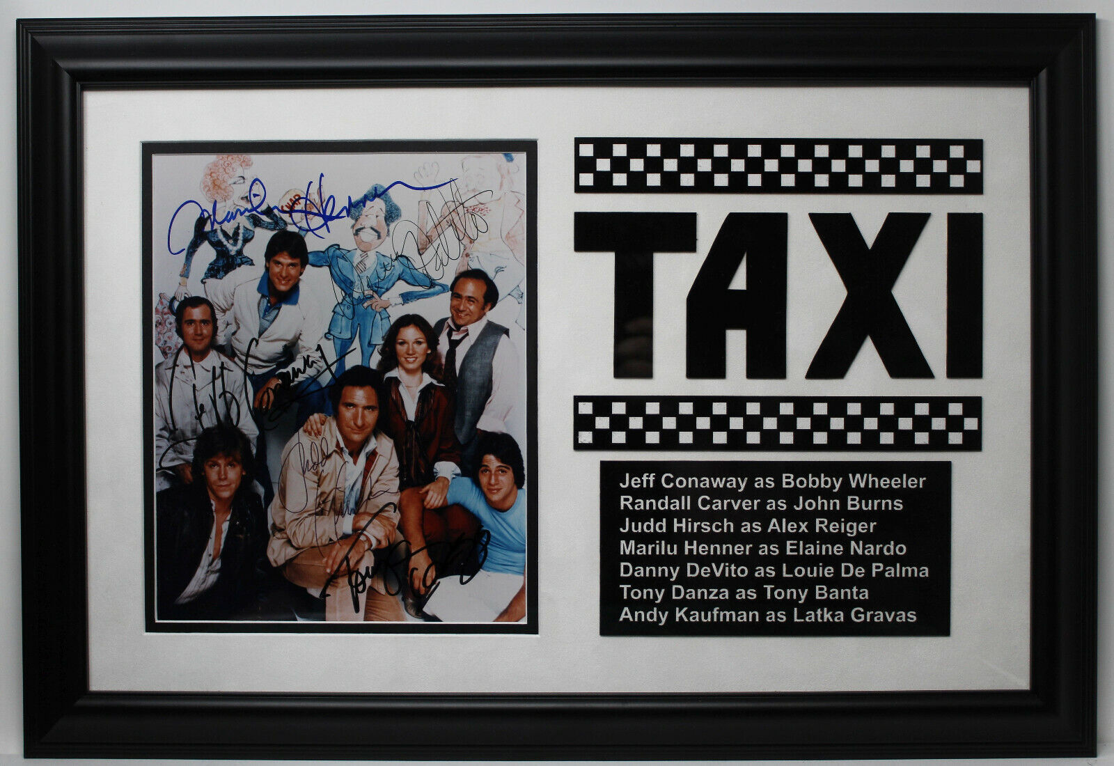 TAXI TV SHOW RARE 1ST SEASON SIGNED CAST Photo Poster painting ANDY KAUFMAN, DANNY DeVITO