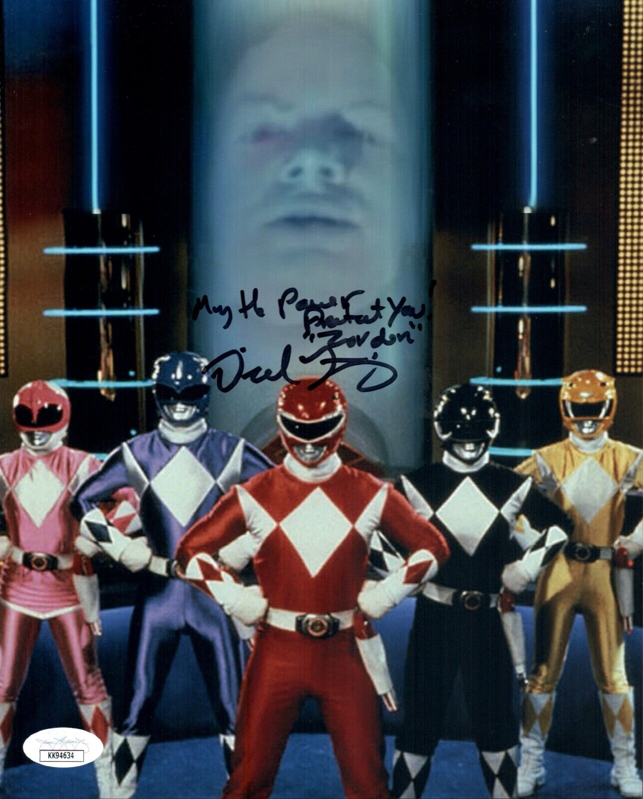 DAVID J. FIELDING Signed POWER RANGERS 8x10 ZORDON Photo Poster painting Autograph JSA COA Cert