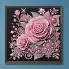Rose speziell geformte 5D-DIY-Teilbohrer Diamant-Mal-Set Startseite Kunst 30x30cm