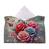 Diamond Painting PU Multicolored Roses Tissue Box Tissue Holder