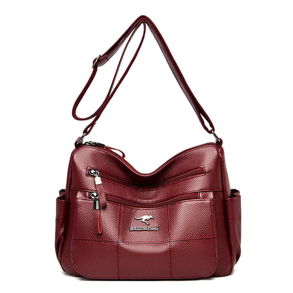 2 Layers Sac A Main High Quality Leather Luxury Handbags Women Bags Designer Handbags Ladies Crossbody Hand Bags For Women 2022