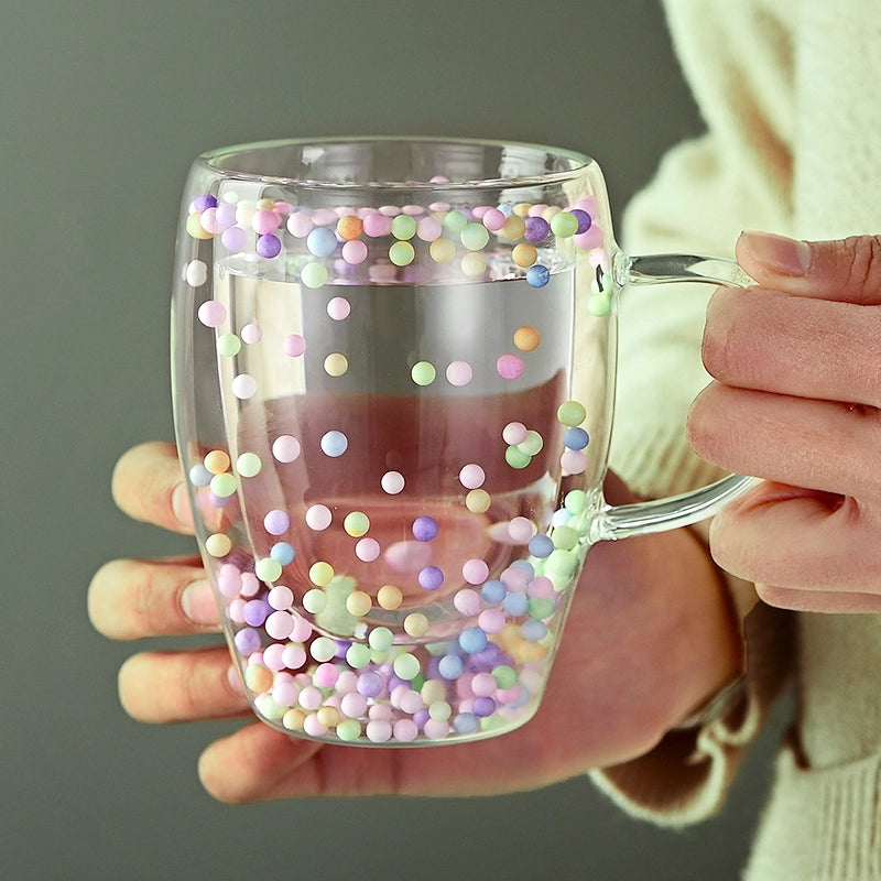 Casual Vacation Flower Borosilicate Glass Mug 1 Piece