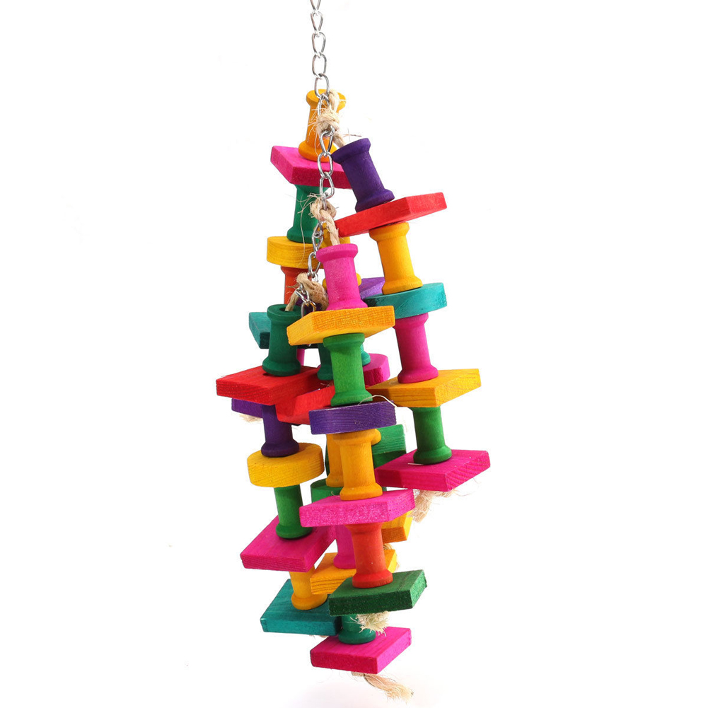 

Colorful Parrot Macaw Cage Chew Toys Pet Bird Conure Swing Scratcher, 501 Original
