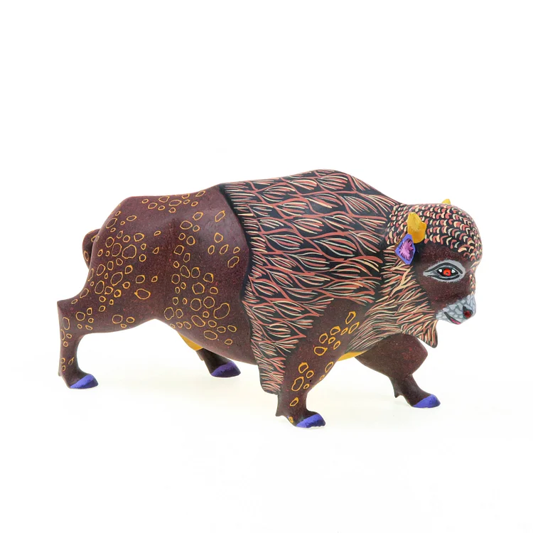 Bison - Oaxacan Alebrije Wood Carving - Eleazar Morales