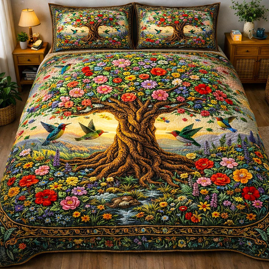 Spirit Tree 3-Piece Quilted Bedding Set GFTOMA10192