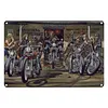 (Multi Style)Moto Vintage - Panneaux en &eacute;tain m&eacute;tallique(20*30cm/30*40cm)