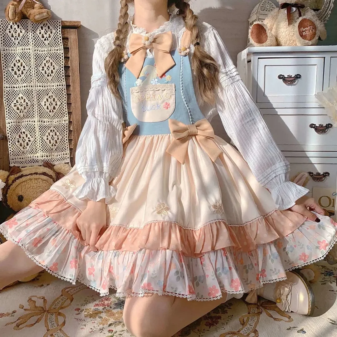 Kawaii Duck Pastel Lolita Dress BE1024