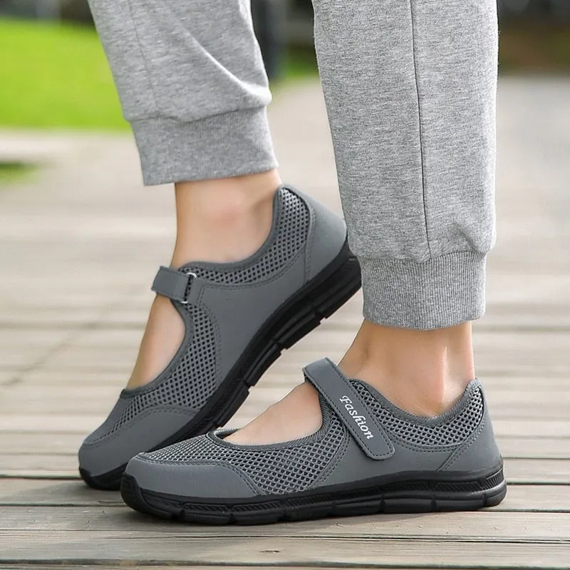 Women's Sneakers Breathable Mesh Walking Ladies Flat Shoes Woman White Sneakers For Women Vulcanize Female Shoes Zapatos Mujer 1226