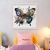 Flowers And Butterfly-11CT Stamped Cross Stitch 40*40cm/15.75*15.75in