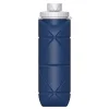 20oz Silicone Foldable Travel Water Bottles Leakproof Valve Reusable, Carton Packaging, Gym Camping Hiking Travel Sports Lightweight Durable Bottle