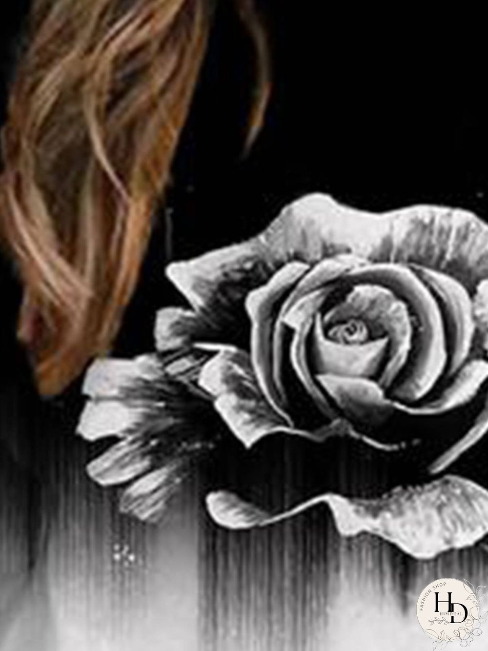 Round Neck Printed Long Sleeve T-shirt