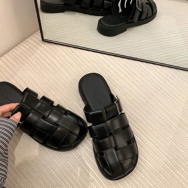 Woven Cutout Sandals