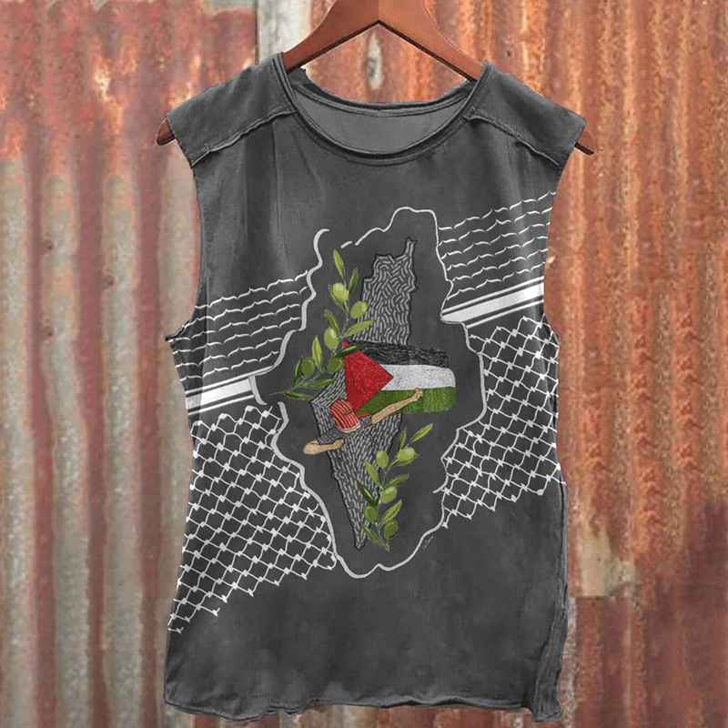 Men's Hope Peace Forever Print Vintage Tank Top artswardrobe