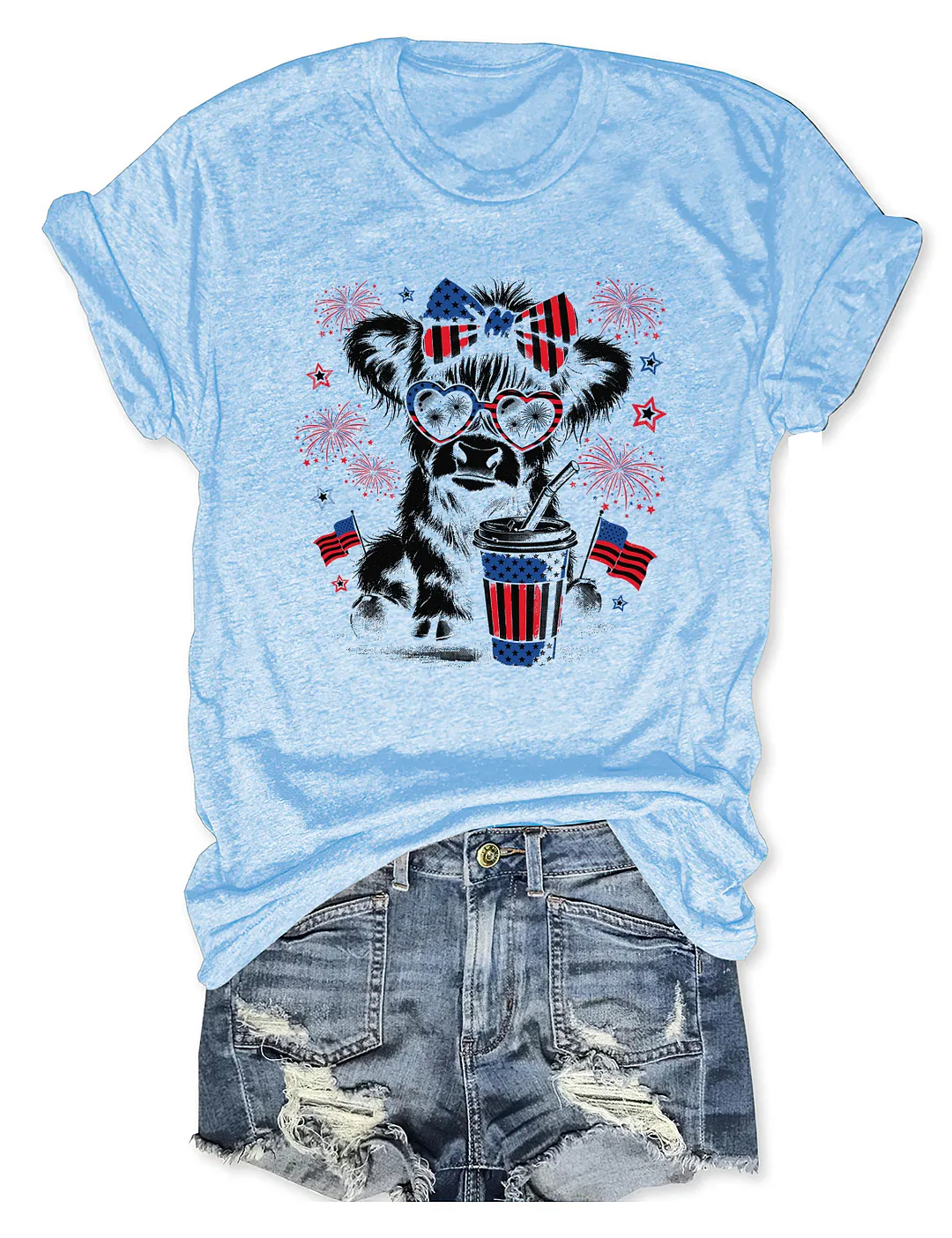 USA Highland Cow T-shirt