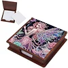 Wooden DIY Fairy Beauty Diamond Painting Kit Note Box with 160 Papers for Office