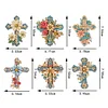 6Pcs Acryl Kreuz - 5d DIY Handwerk Aufkleber Magnet