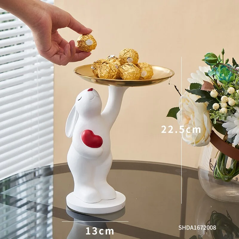 Cute Animal Sculpture Creative Storage Resin Statue Nordic Home Decoration Living Room Desktop Decoration Accessories Crafts