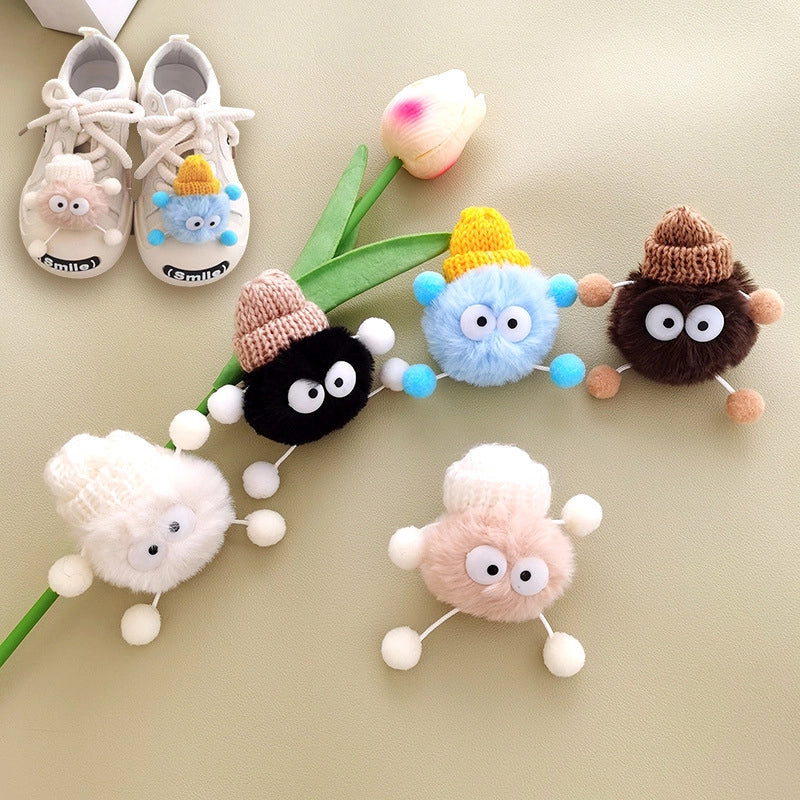 Shoelace Doll Plush DIY Accessories Briquette Shoe Flower Shoe Strap Buckle Decoration Little Doll Black Briquette Elf Shoe Buckle