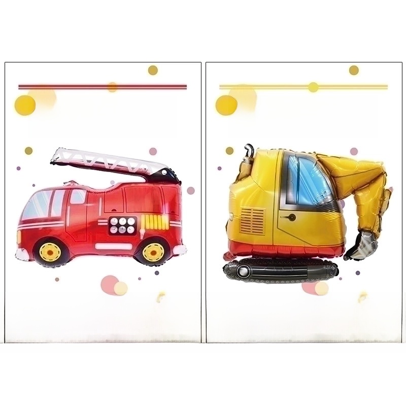 Birthday Cartoon Style Cute Car Airplane Aluminum Film Indoor Party Balloons