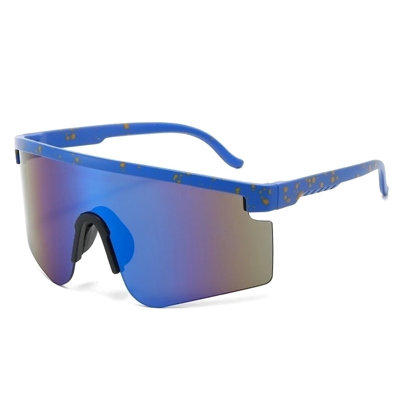Sports Gradient Color Pc Uv Protection Sport Biker Half Frame Clips Glasses