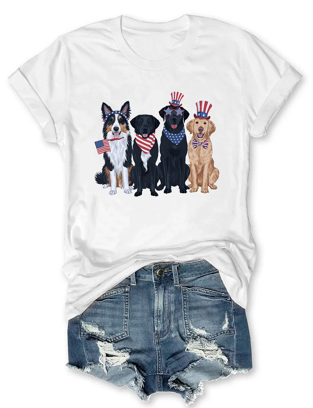 Golden Retriever 4th Of July T-shirt