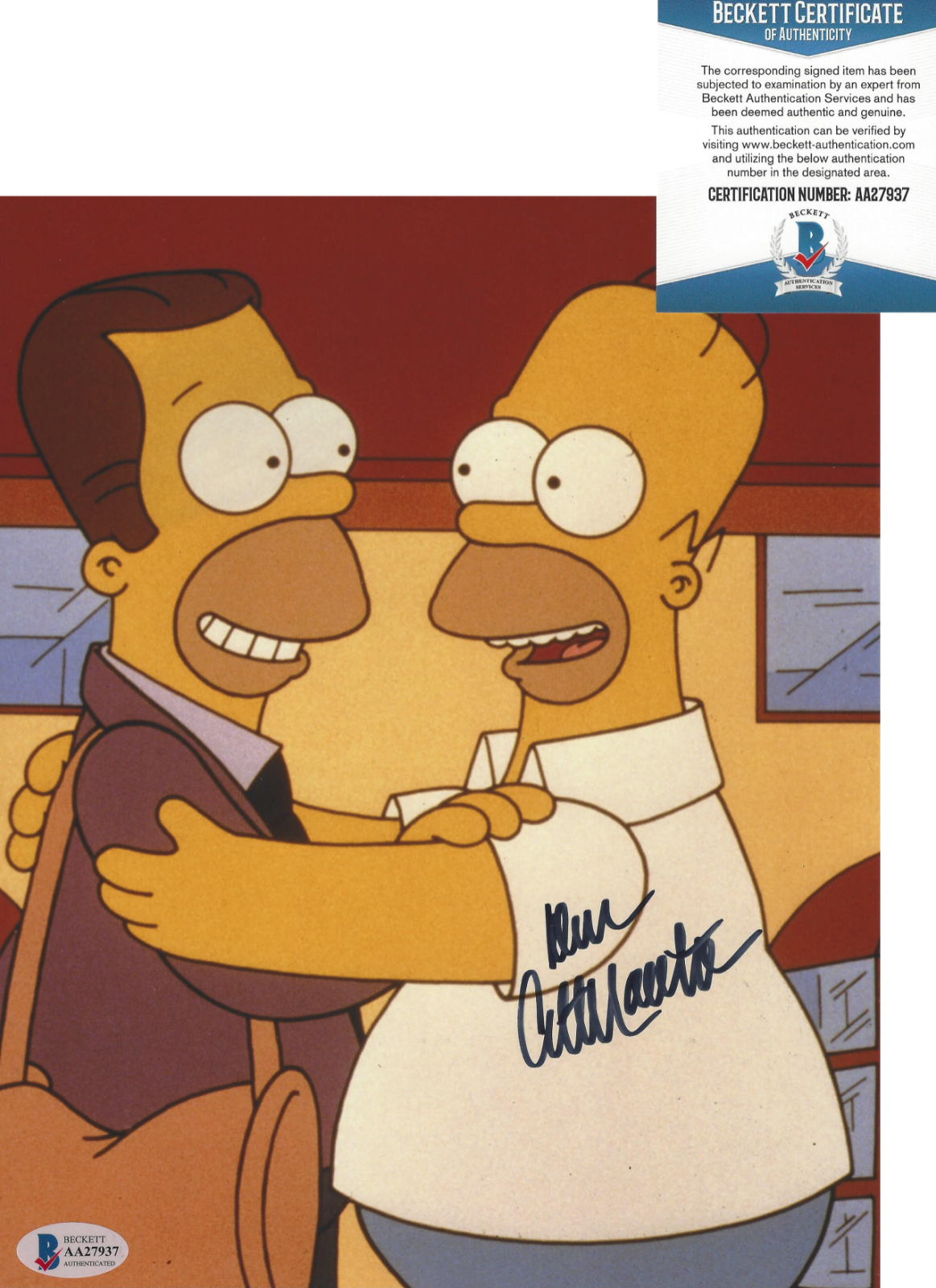 DAN CASTELLANETA SIGNED 'THE SIMPSONS' HOMER 8x10 Photo Poster painting B BECKETT COA BAS