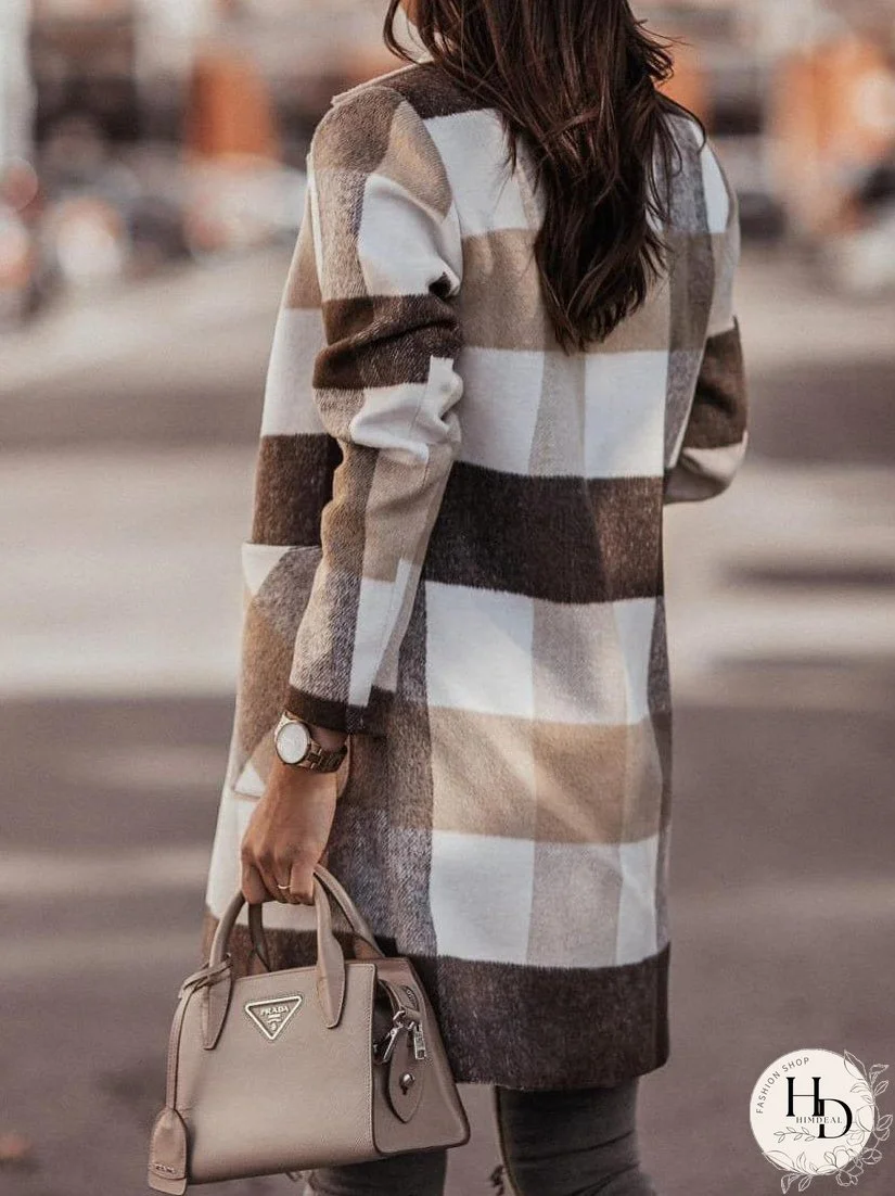 Stylish Winter Plaid Coat