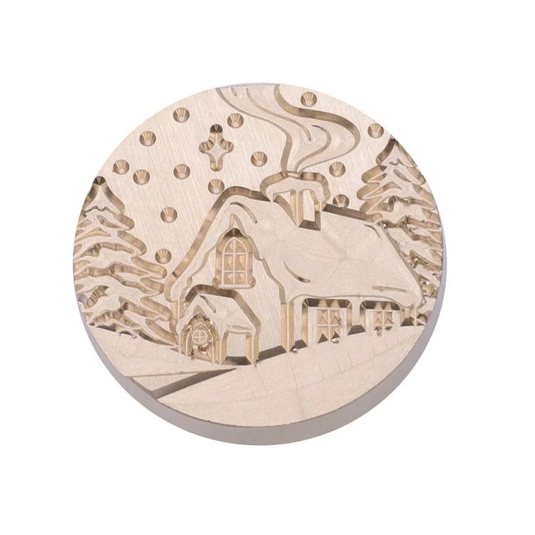 25mm Round Stamp Copper Head Christmas Series Sealing Wax Head for Card (A123)