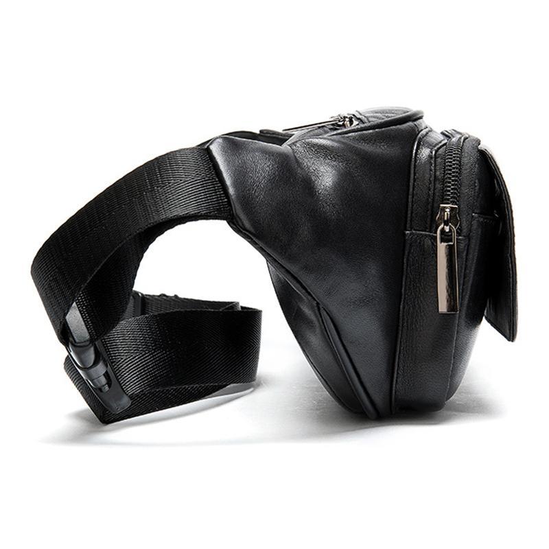 Simple Style Leather Casual Waist Bag Fashion Crossbody Bag