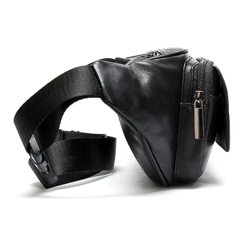 Simple Style Leather Casual Waist Bag Fashion Crossbody Bag