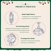 S925 Silver Xmas Snowflake Crystal Ball Charm Bead