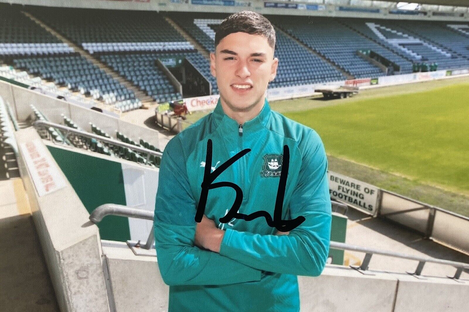 Klaidi Lolos Genuine Hand Signed Plymouth Argyle 6X4 Photo Poster painting