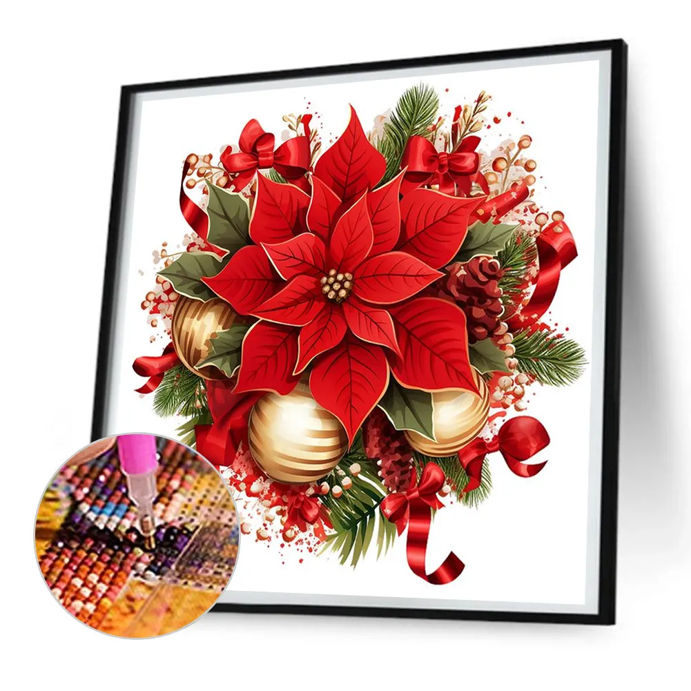 Diamond Painting - Full Round Drill - Christmas Saffron(Canvas|30*30cm)