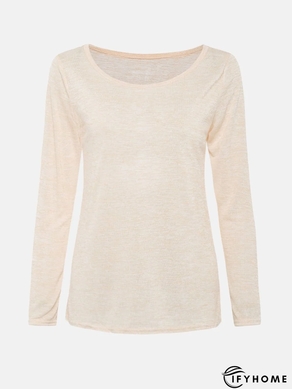 Long Sleeve Crew Neck Cotton T-shirt | IFYHOME